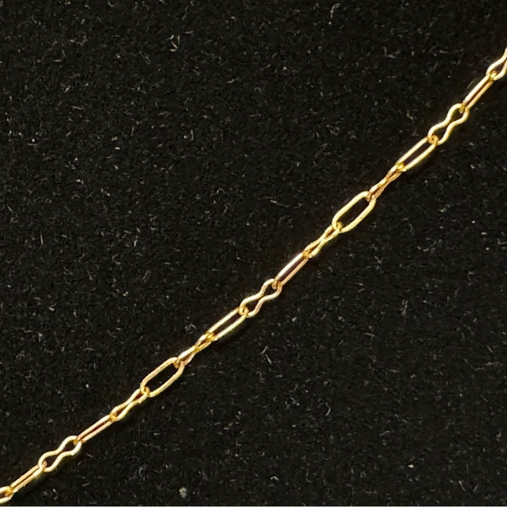 14k yellow gold vintage handmade link chain necklace - Picture 3 of 6